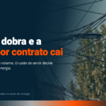 Poste urbano com cabos de distribuição, representando os consumidores de baixa tensão que passaram a poder migrar