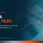 Notas de cem reais representando a diferença de imposto entre o Anexo III e o Anexo V do Simples Nacional