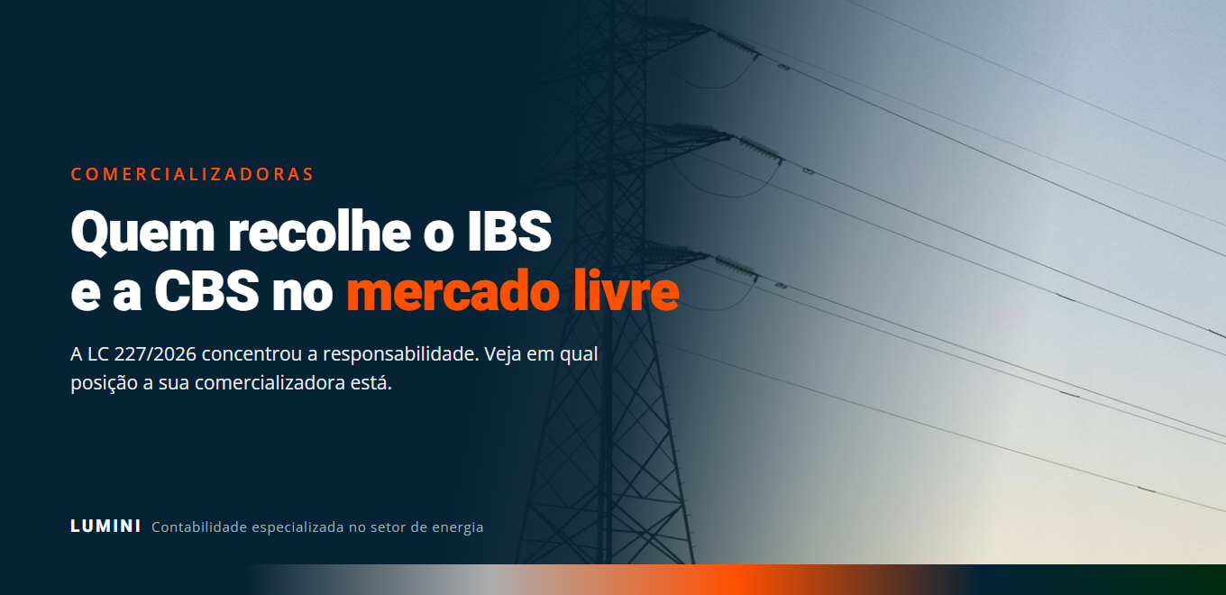 Torre de transmissão de energia ao amanhecer, representando o mercado livre e o recolhimento de IBS e CBS