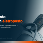 Carro elétrico conectado a um carregador, ilustrando o investimento para montar um eletroposto